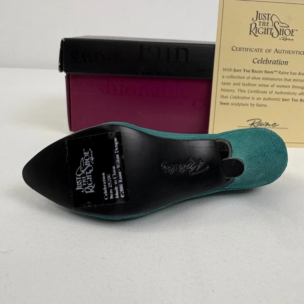 Vintage Just The Right Shoe By Raine Celebration Parkwest 25200 2000 COA Box
